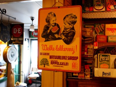 Welke lekkernij, Appelgelei reklame bord