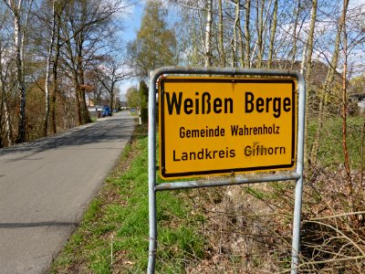 Weißen Berge Schild