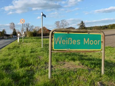 Weißes Moor Schild