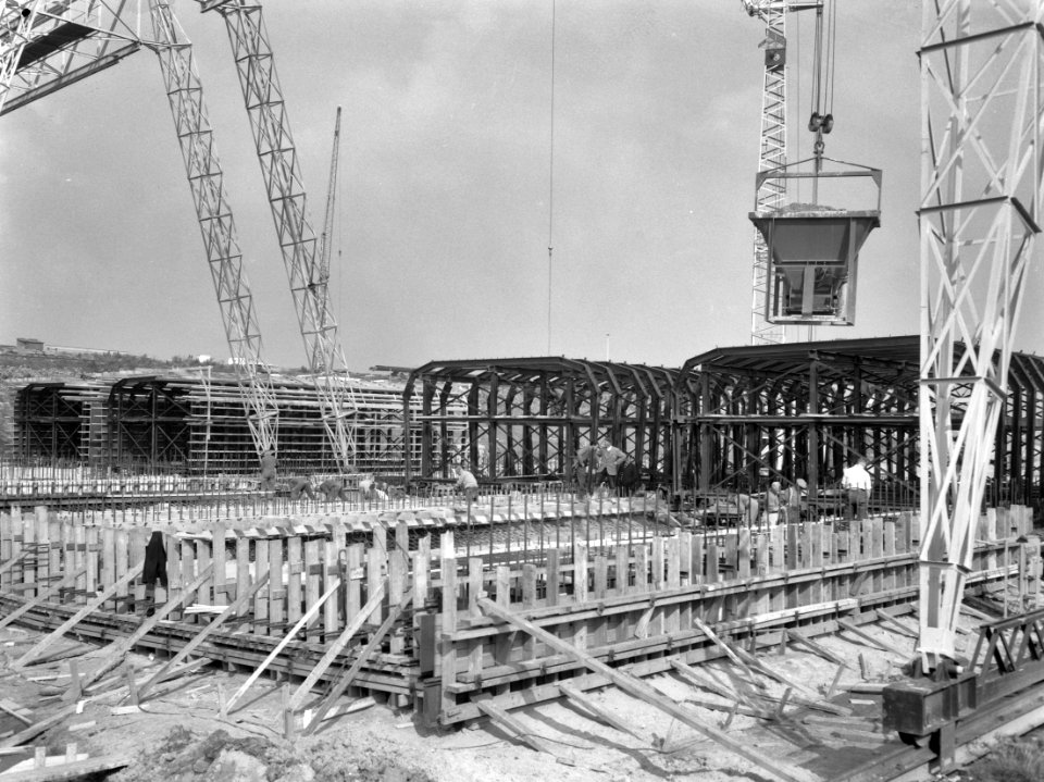 Werkzaamheden aan Coentunnel, overzicht van de vier tunnel-elementen, Bestanddeelnr 914-3386