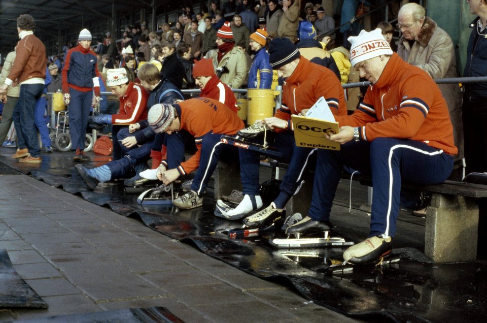 Wereldkampioenschappen schaatsen sprint in Alkmaar. De Nederlandse deelnemers, M, Bestanddeelnr 253-8663