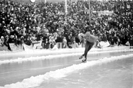 Wereldkampioenschappen Schaatsen te Oslo (Noorwegen). Bols op 5000m in aktie, Bestanddeelnr 923-2887