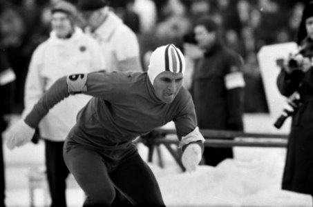 Wereldkampioenschappen Schaatsen te Gotenburg. Jan Bols in concentratie aan de s, Bestanddeelnr 921-1110