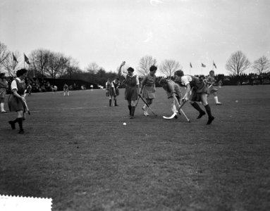 Werelddames hockeytoernooi in het Wagenerstadion te Amstelveen, Hockeywedstrijd , Bestanddeelnr 910-3234