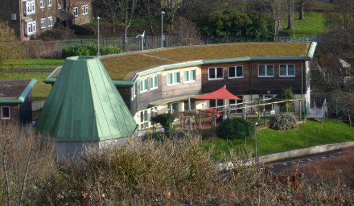 Wellsbourne Health Centre, Whitehawk Road, Whitehawk (December 2013, seen from Whitehawk Hill)