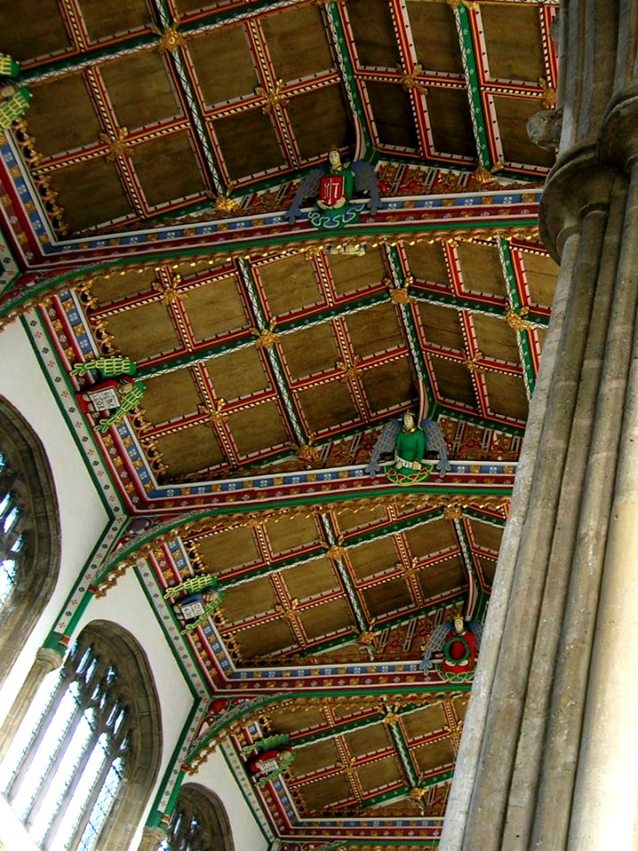 Wells, St Cuthbert, roof of S. aisle
