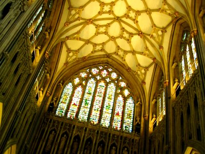 Wells cathedral, East window