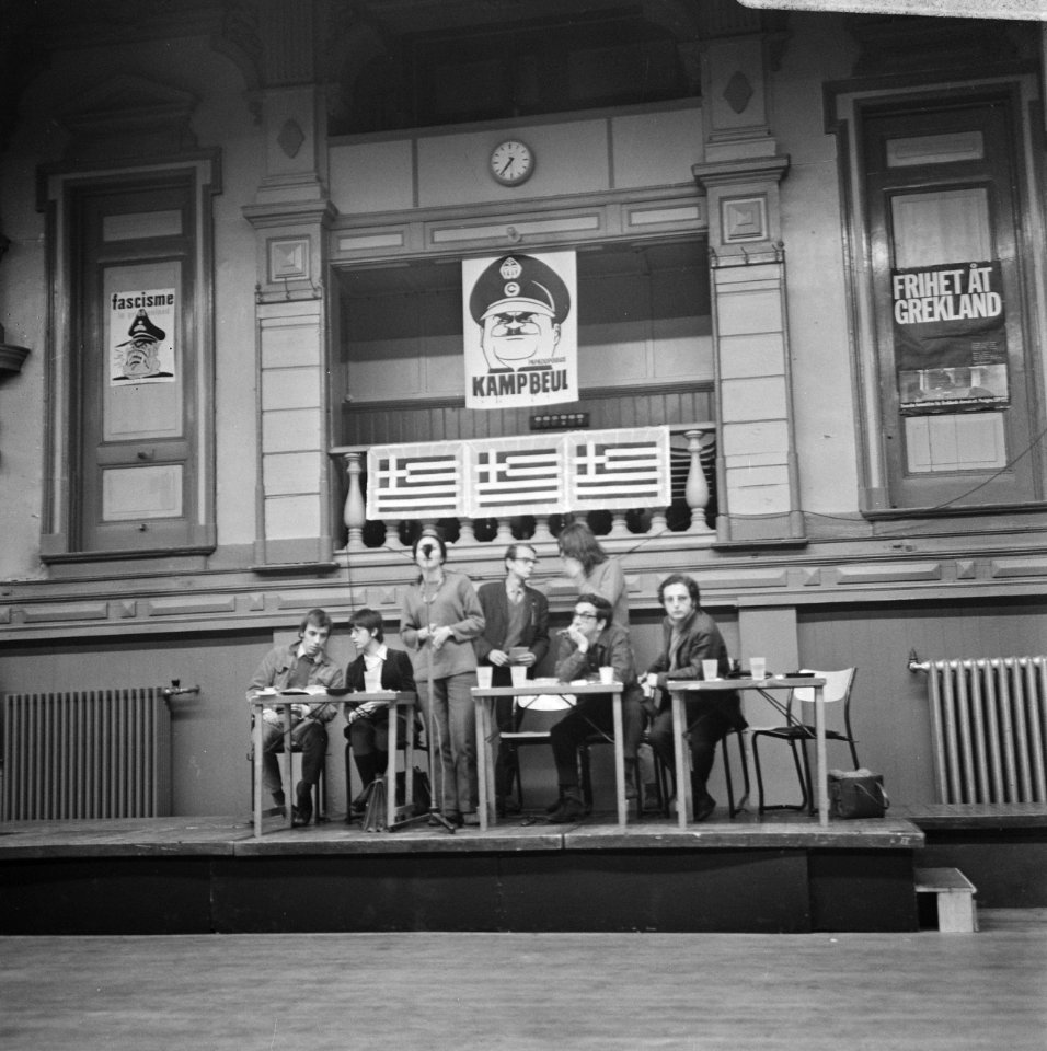 Werkgroep Griekenland organiseerde solidariteits- bijeenkomst met Grieks verze, Bestanddeelnr 923-2197