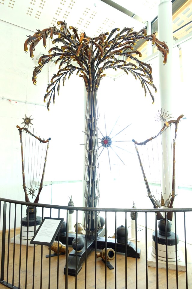 Weapons palm, 1860, made for King Karl XV's visit to the armoury - Marinmuseum, Karlskrona, Sweden - DSC08944