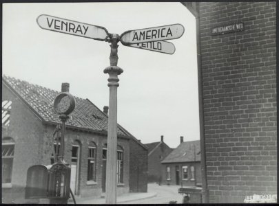 Wegwijzer in Horst met vermelding America, Bestanddeelnr 120-0581