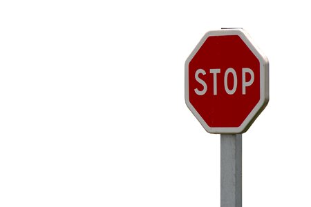 Symbol warning stop sign photo