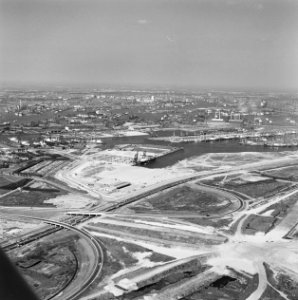 Wegenaanleg, stadsgezichten, Bestanddeelnr 251-3098