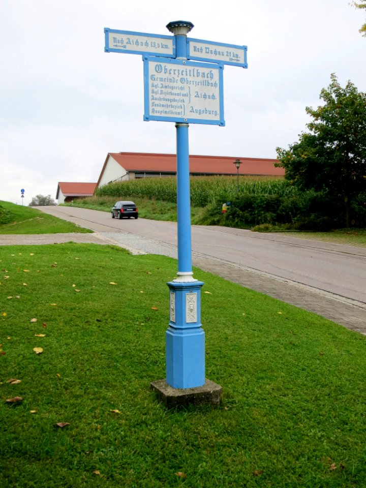 Wegweiser Dachauer Str Oberzeitlbach 01