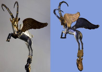 Web Bouquetin ailé Achéménides Louvre Double vue