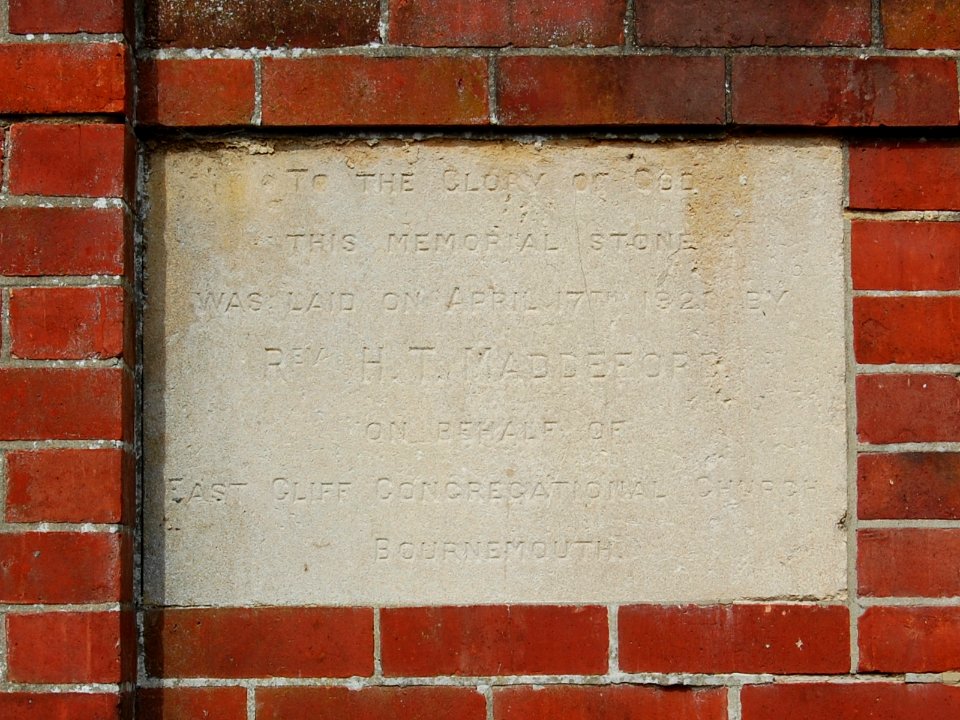 Waterside United Reformed Church, Bath Road, Emsworth (May 2019) (Foundation Stone) (2)