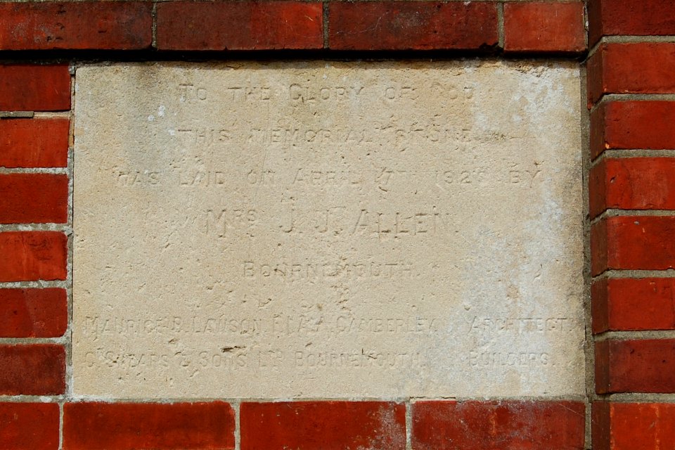 Waterside United Reformed Church, Bath Road, Emsworth (May 2019) (Foundation Stone) (1)