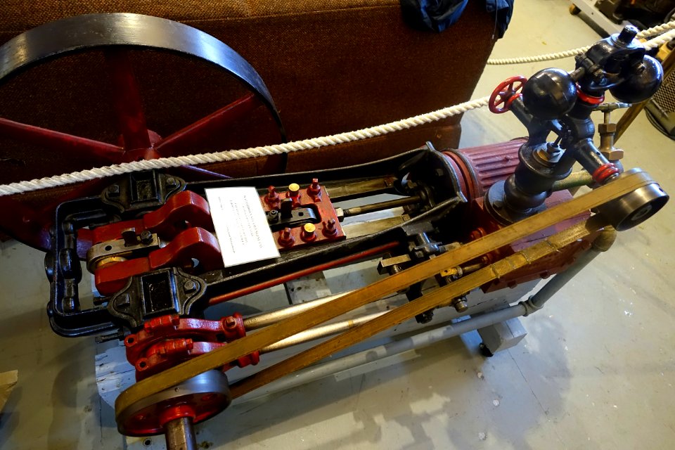 Watertown Steam Engine Co., Watertown NY, riding cut off portable farm engine, 15 HP, bore 8.5 inches, stroke 6 inches, c. 1870 - New England Wireless & Steam Museum - East Greenwich, RI - DSC06746