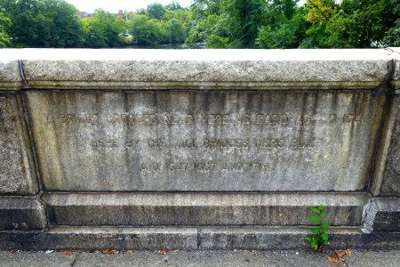Watertown Bridge inscription, 2 of 2 - Watertown, Mass - DSC07428