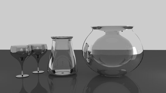 3d render 3d glass articles glass