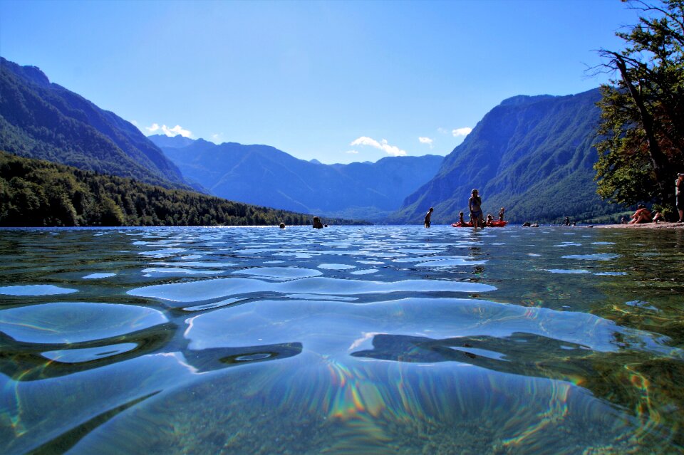 Julian alps clear water panorama