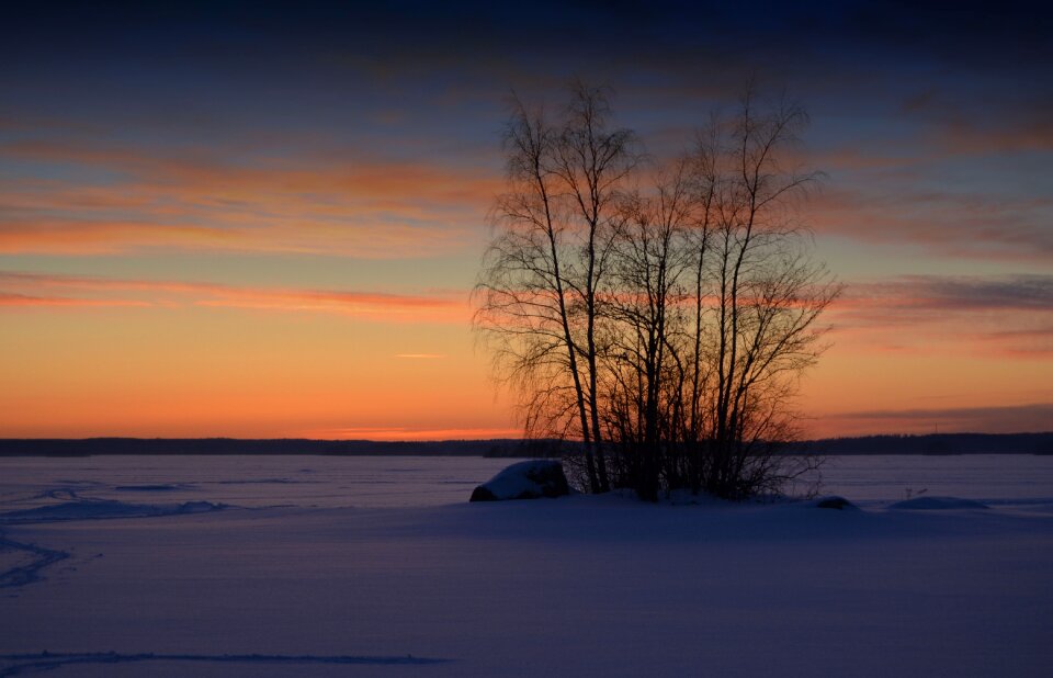 Landscape lake sun photo