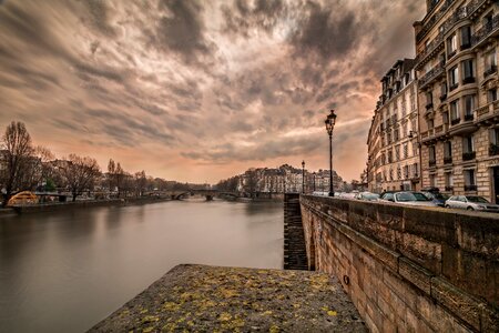 Paris the seine to city hall photo