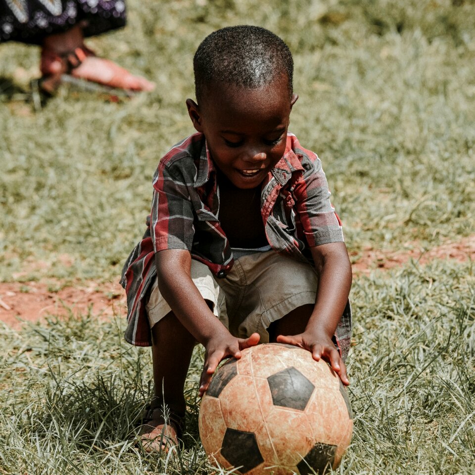 Happy soccer ball photo