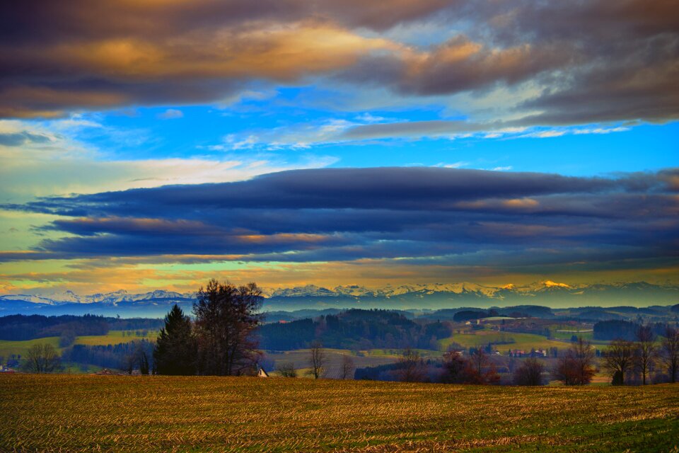 Panorama sunset nature