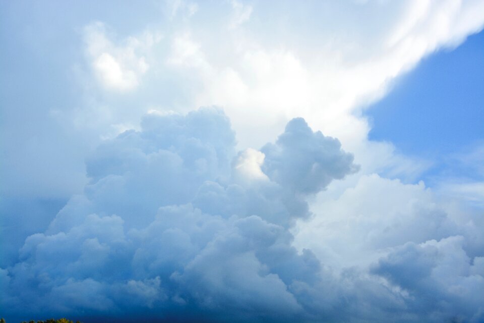 Horizon atmosphere cloudy sky blue photo