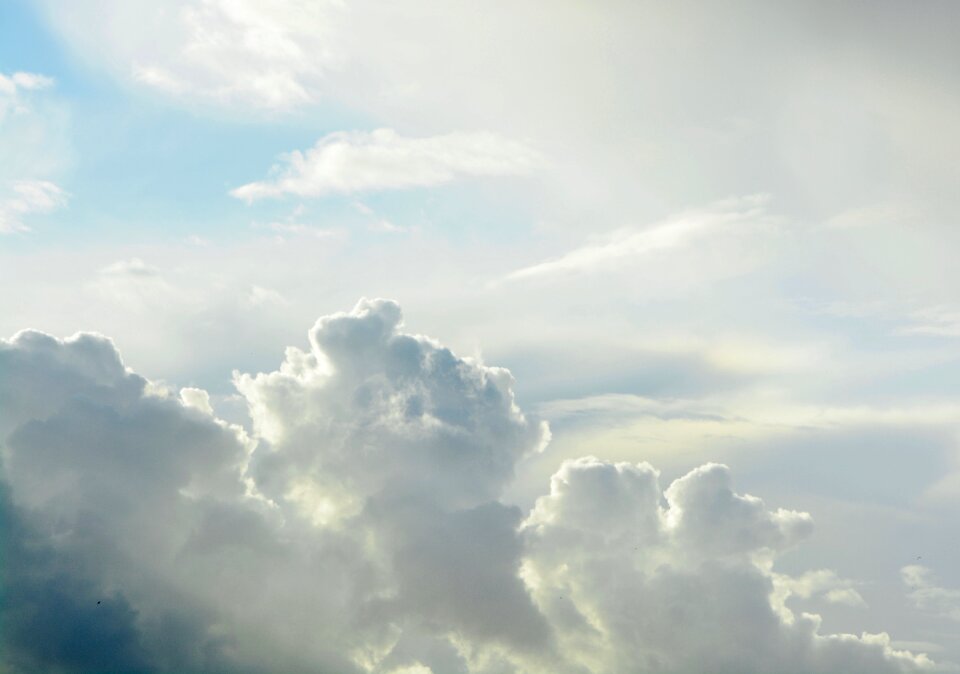 Atmosphere white clouds grey clouds