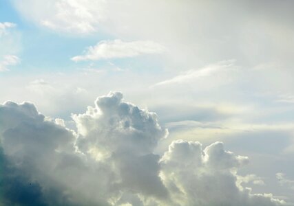 Atmosphere white clouds grey clouds