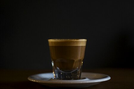 Coffee glass plate photo