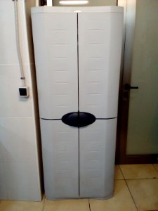 White plastic closet