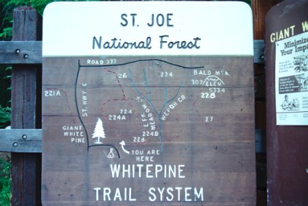 White pine trail map