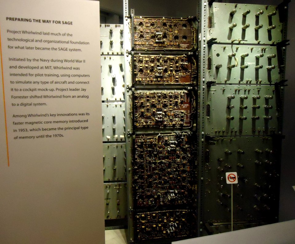 Whirlwind computer section at CHM
