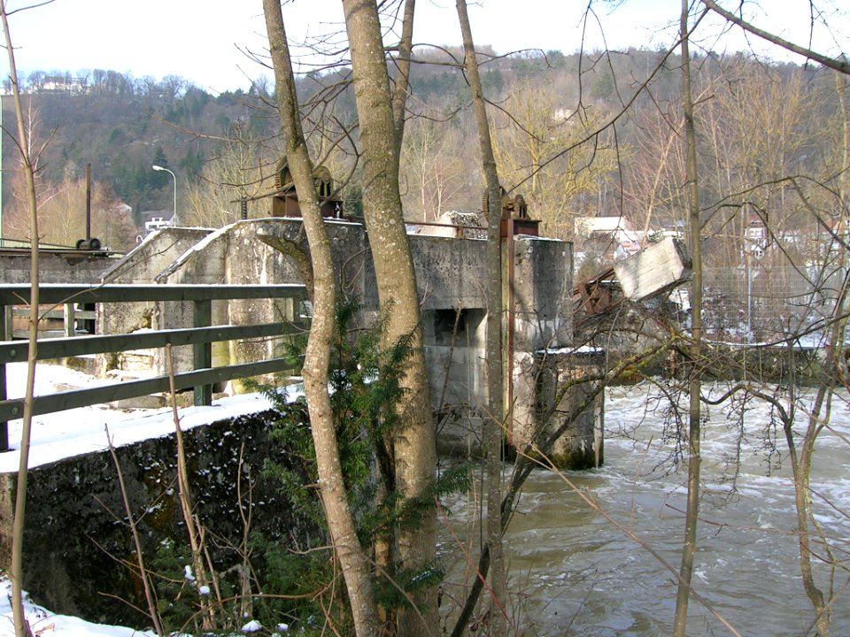 Wehr Willibaldsbrücke Eichstätt -Hochwasser 2013-02-10 (4)