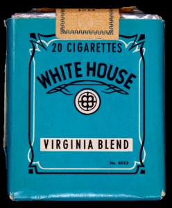 White House cigarettes pack, back