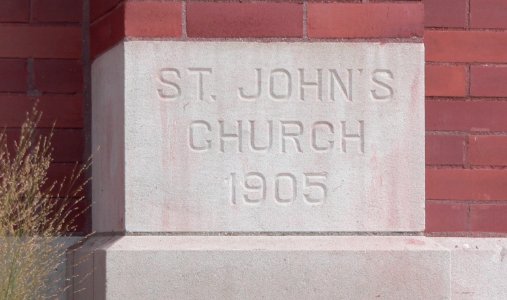 Weston, Nebraska St. John Nepomucene cornerstone