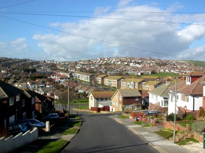 Westward view across Saltdean from Chichester Drive East (March 2007)