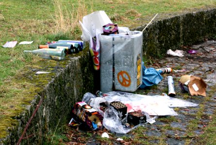 Westpark Muenchen abgebranntes Feuerwerk