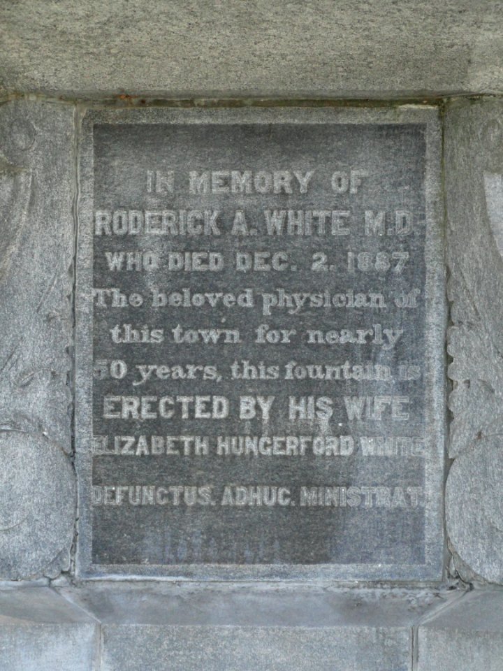 White Memorial Fountain plaque - Weatogue, Connecticut - DSC09334