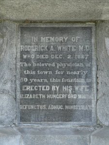 White Memorial Fountain plaque - Weatogue, Connecticut - DSC09334