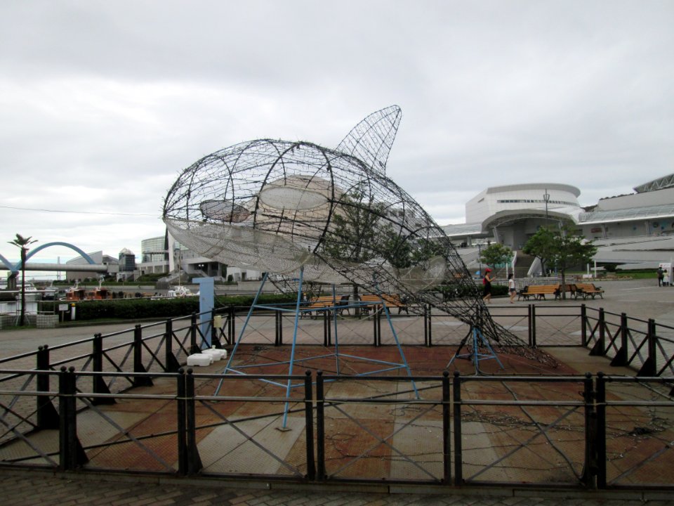 Whale art near Port of Nagoya Public Aquarium