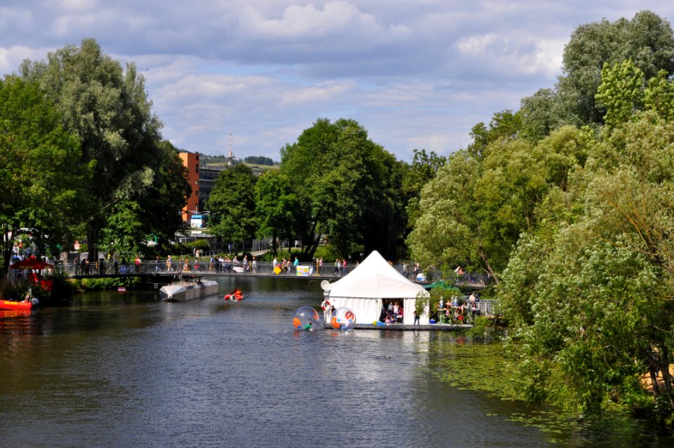 Wetzlar Hessentag 2012, Zorbing auf der Lahn