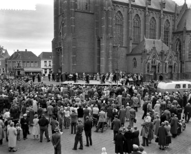 Westfriese Marktdag voor de vijfde maal in Schagen overzicht van de boerendansen, Bestanddeelnr 910-4882