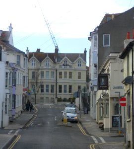 Westward view along Guildford Road, West Hill, Brighton (April 2013)
