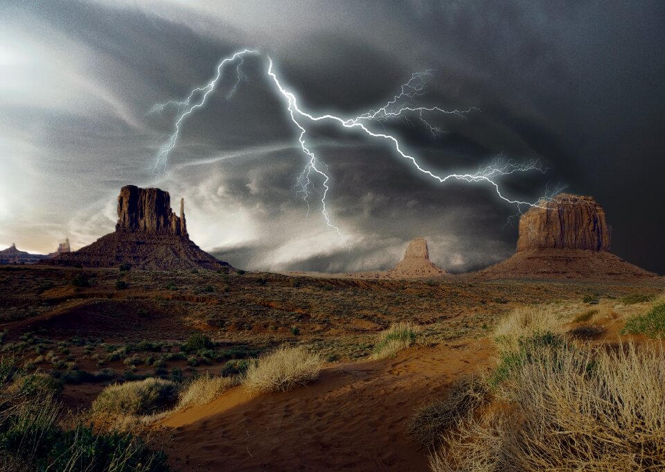 Mountain dramatic weather