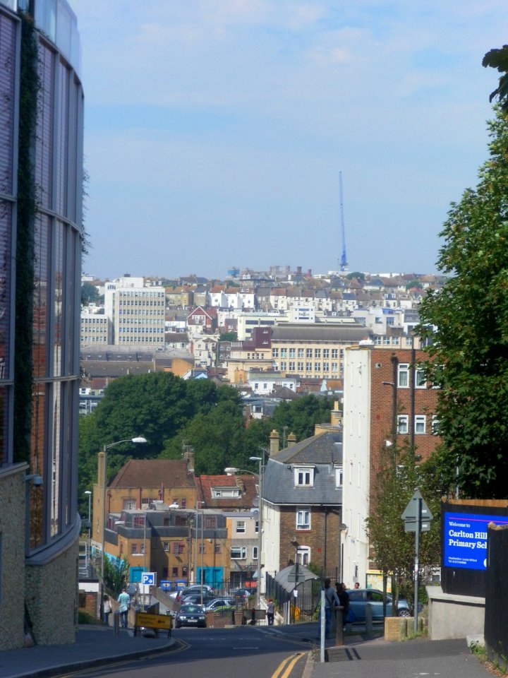 Westward view along Carlton Hill to Brighton City Centre (August 2013) (1)
