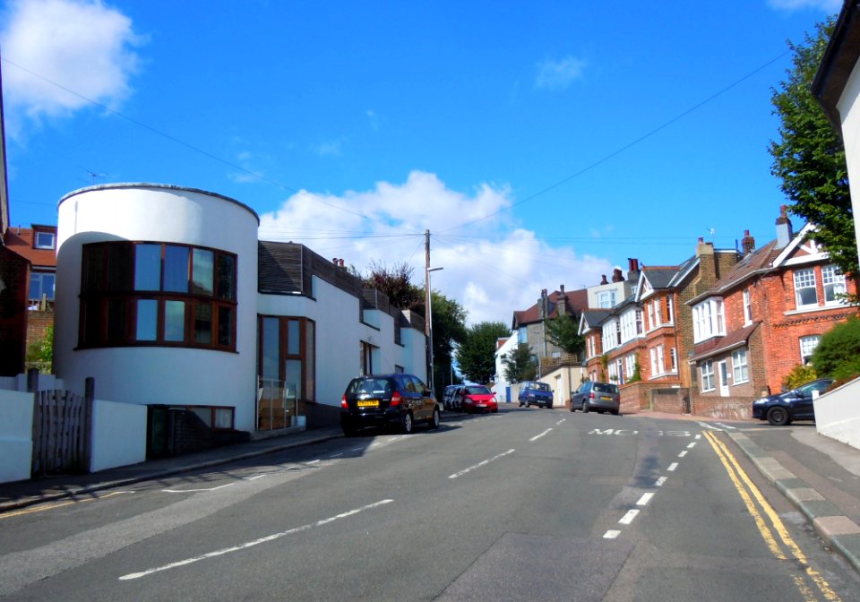 Westward view along The Drove, Prestonville, Brighton (August 2014)