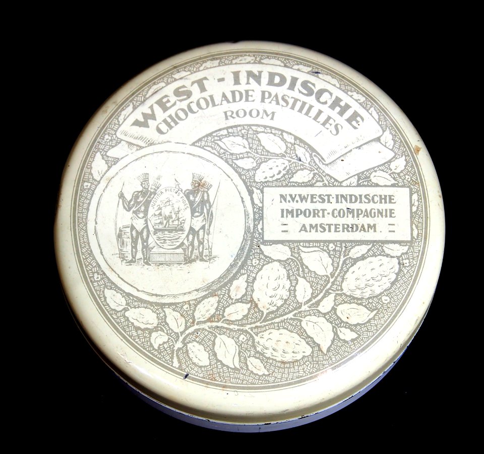 West-Indische chocolade pastilles blikje